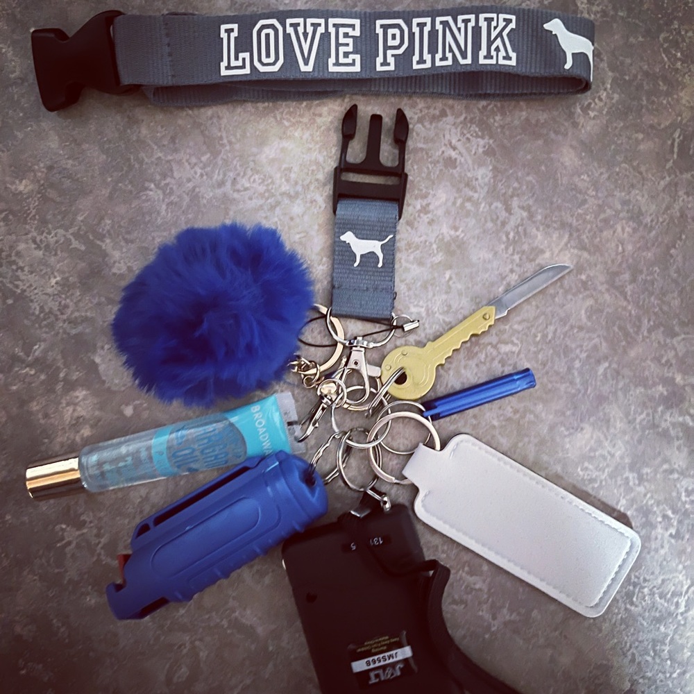 Women’s Essentials Lanyard - Gray/White/Blue